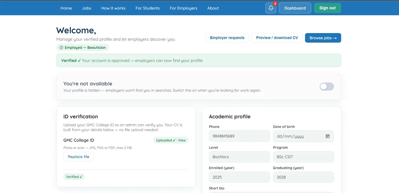 Student portal